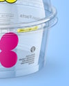 Clear Plastic Cup with Dome Cap Mockup