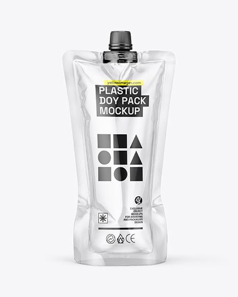 Clear Plastic Doy Pack Mockup