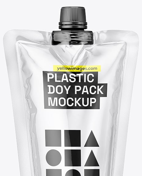 Clear Plastic Doy Pack Mockup