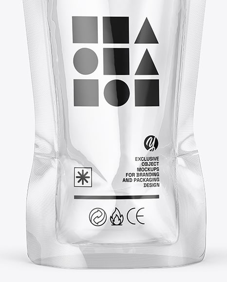 Clear Plastic Doy Pack Mockup