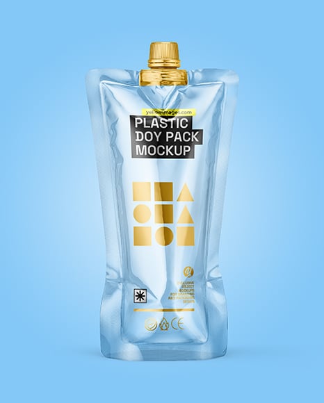 Clear Plastic Doy Pack Mockup