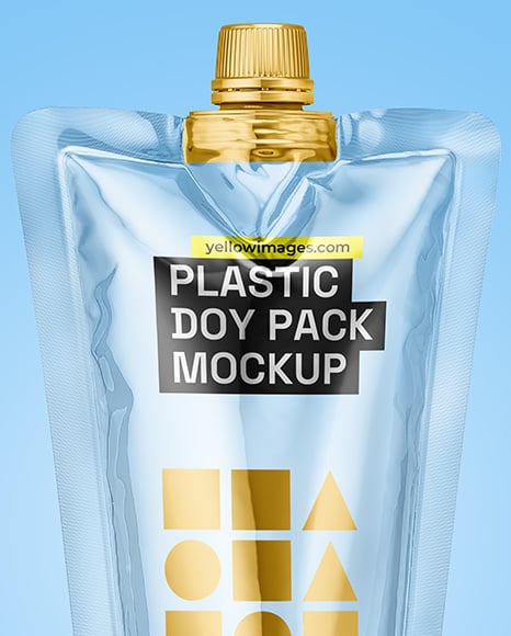 Clear Plastic Doy Pack Mockup