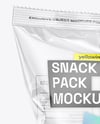 Clear Plastic Snack Bag with Potato Chips Mockup
