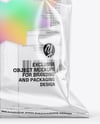 Clear Plastic Snack Bag with Potato Chips Mockup