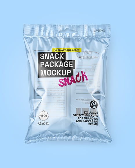 Clear Plastic Snack Pack Mockup