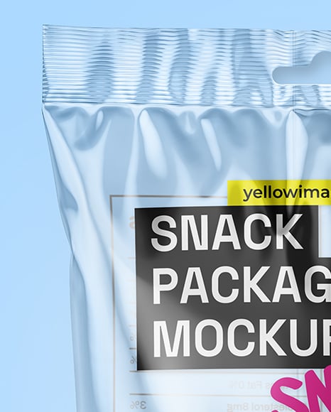 Clear Plastic Snack Pack Mockup