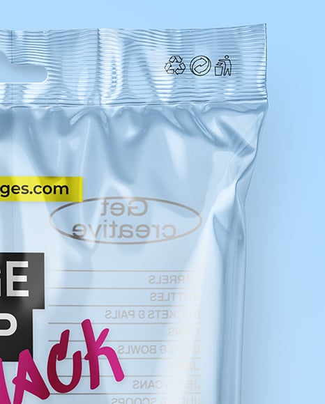 Clear Plastic Snack Pack Mockup