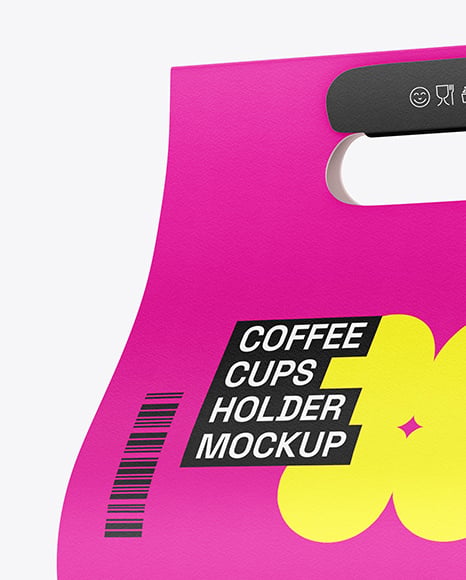 Coffee Cups Carrier Mockup
