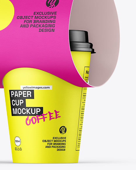 Coffee Cups Carrier Mockup