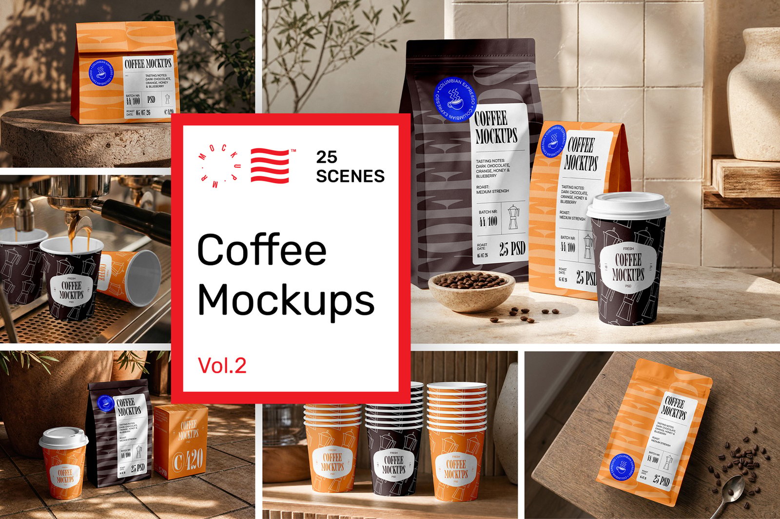 Coffee Mockups vol.2 - Packaging Mockups