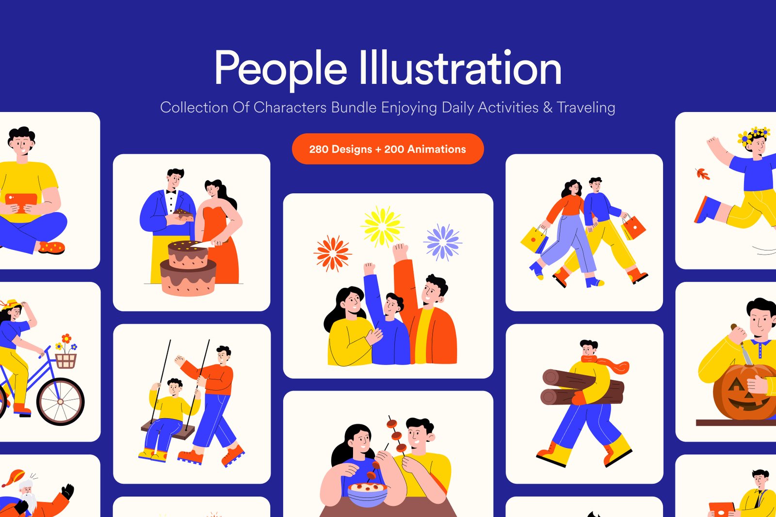 Colorful Life Illustration Bundle