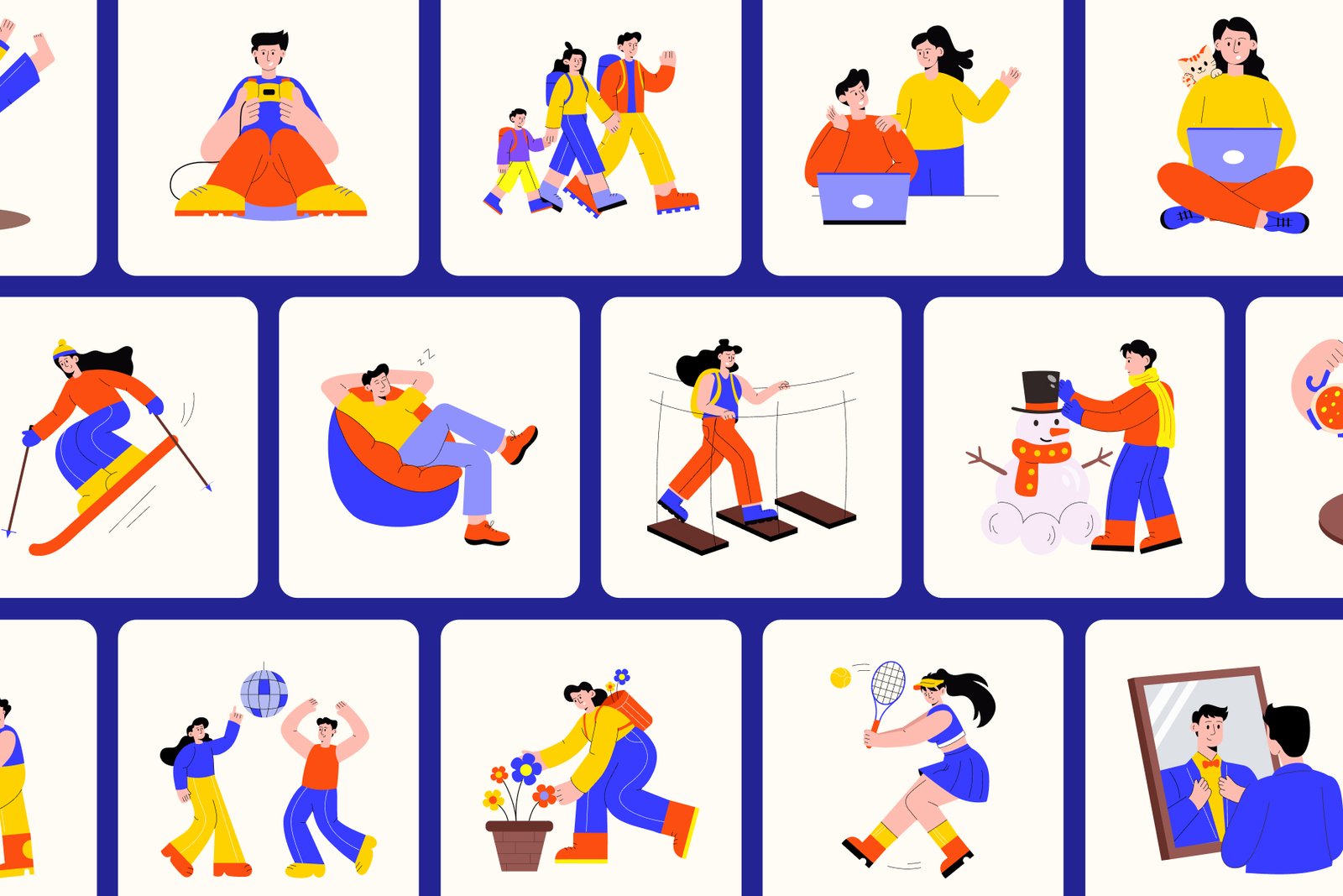 Colorful Life Illustration Bundle
