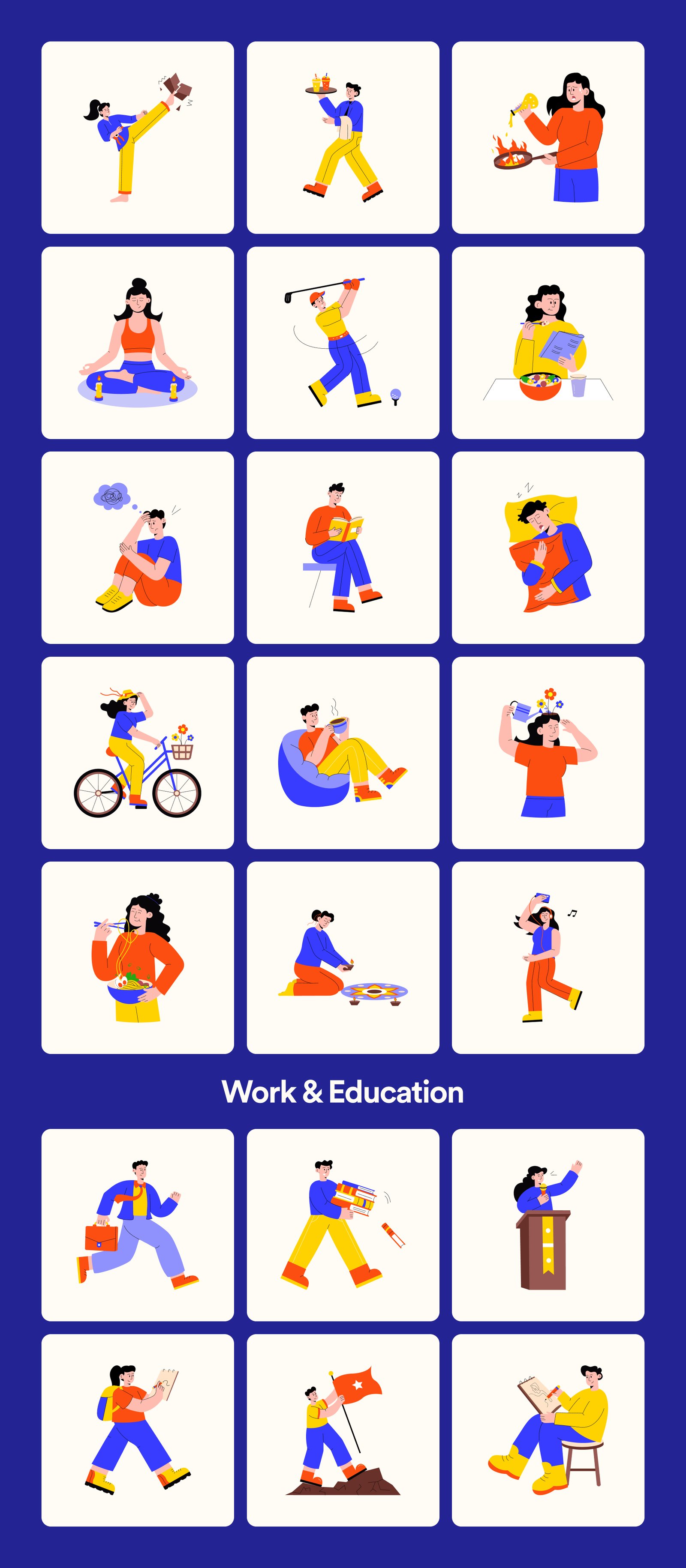 Colorful Life Illustration Bundle