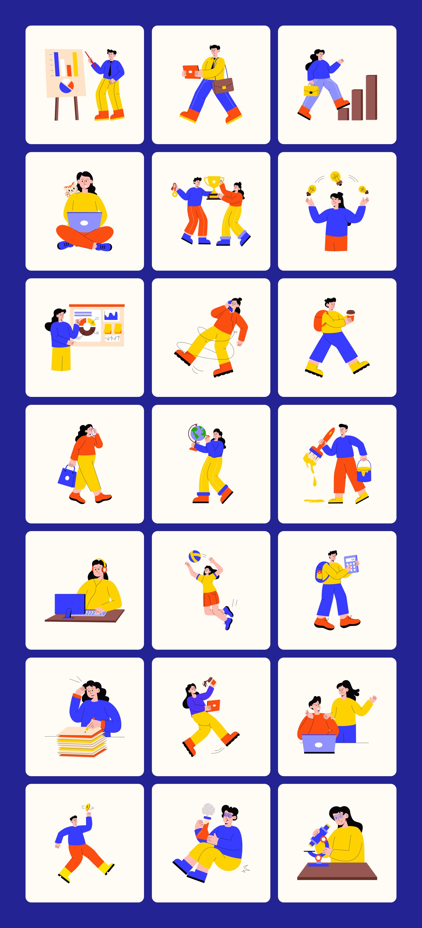 Colorful Life Illustration Bundle