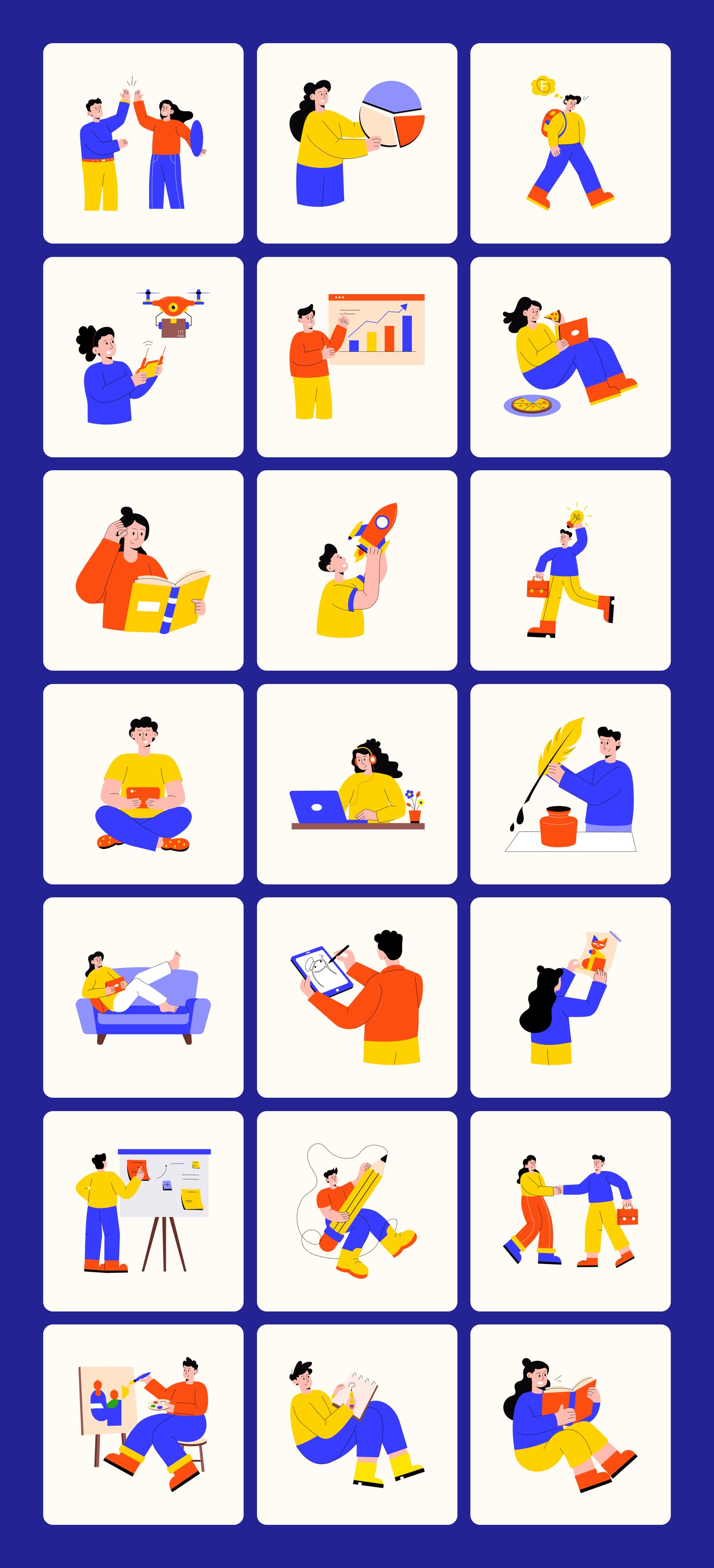 Colorful Life Illustration Bundle