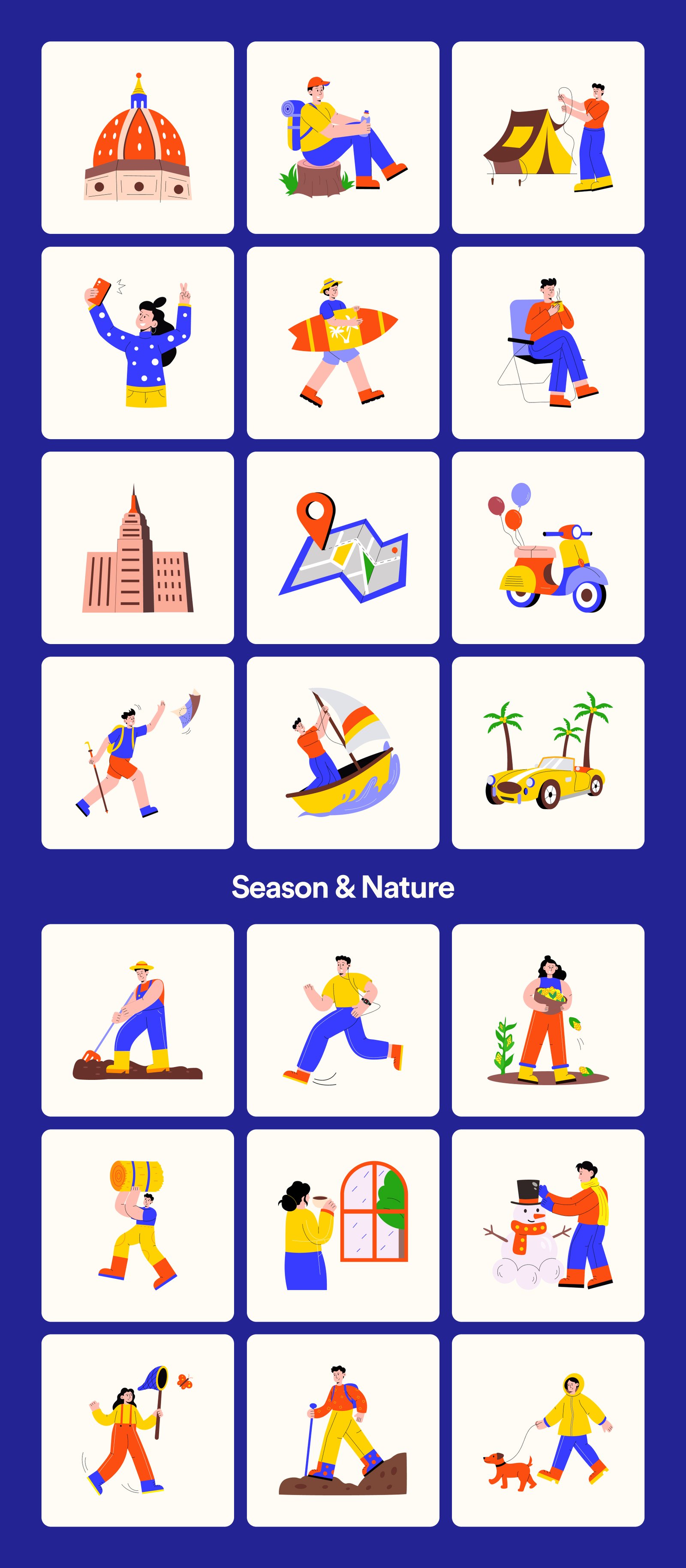 Colorful Life Illustration Bundle