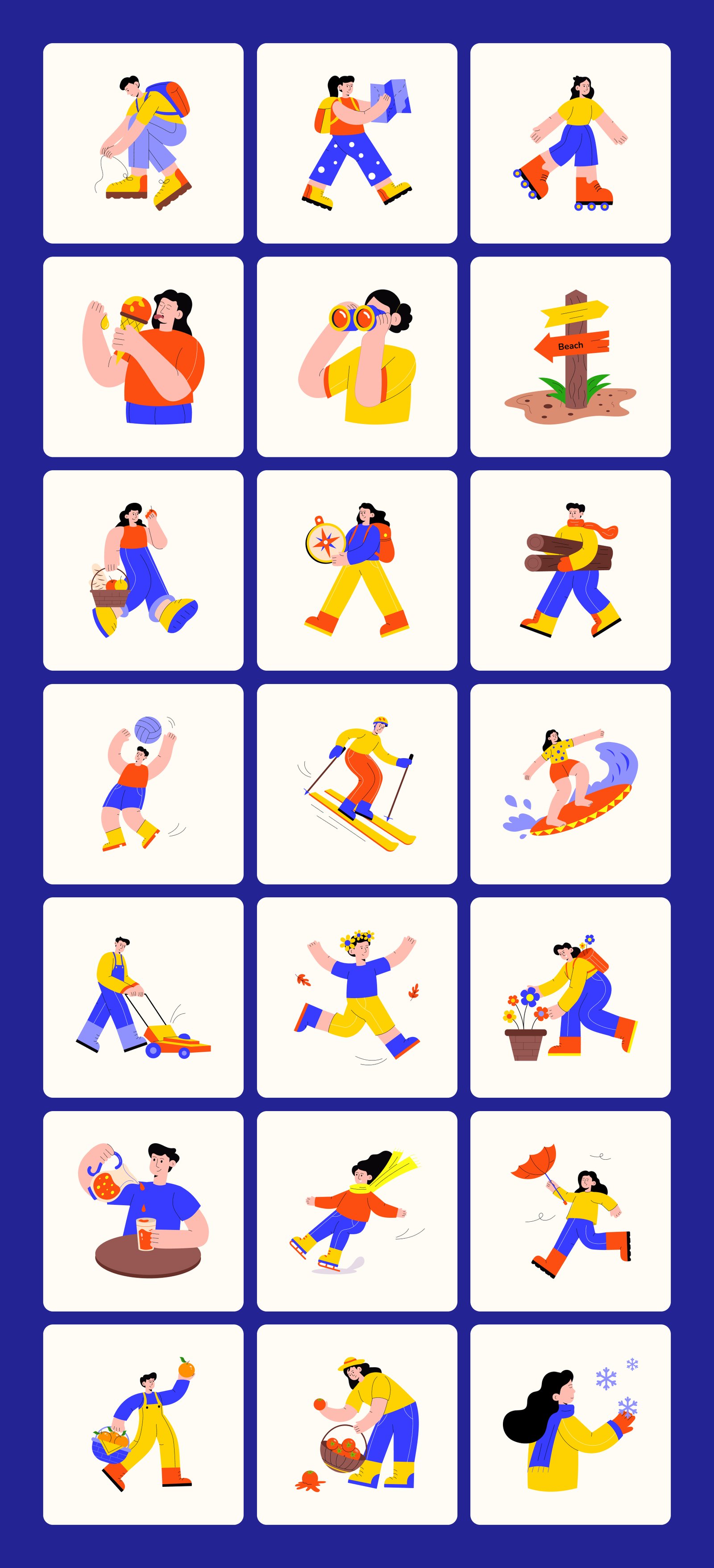 Colorful Life Illustration Bundle