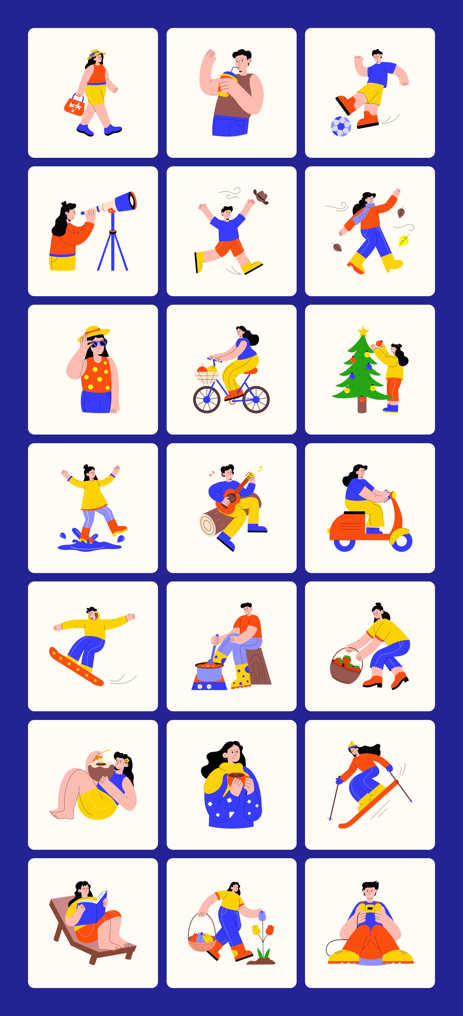 Colorful Life Illustration Bundle