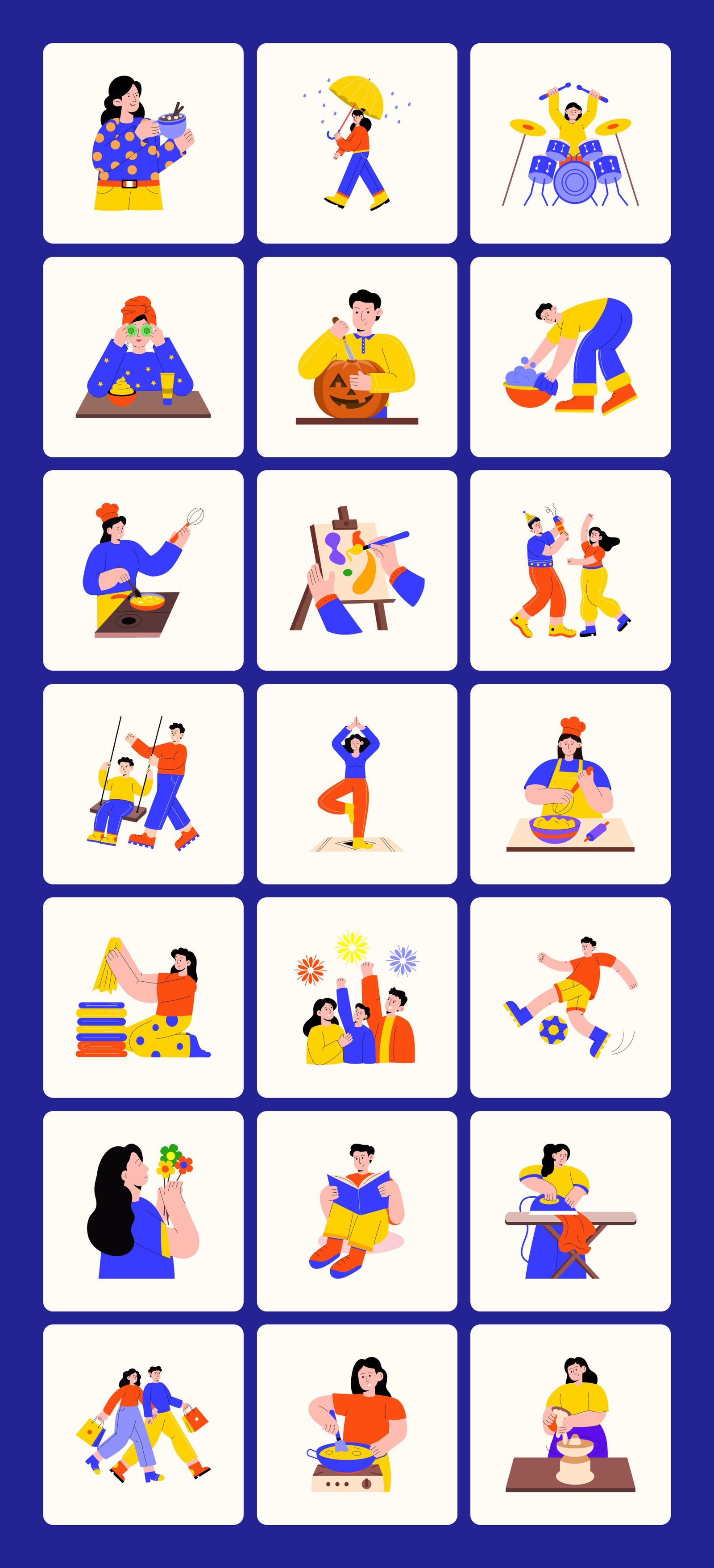 Colorful Life Illustration Bundle