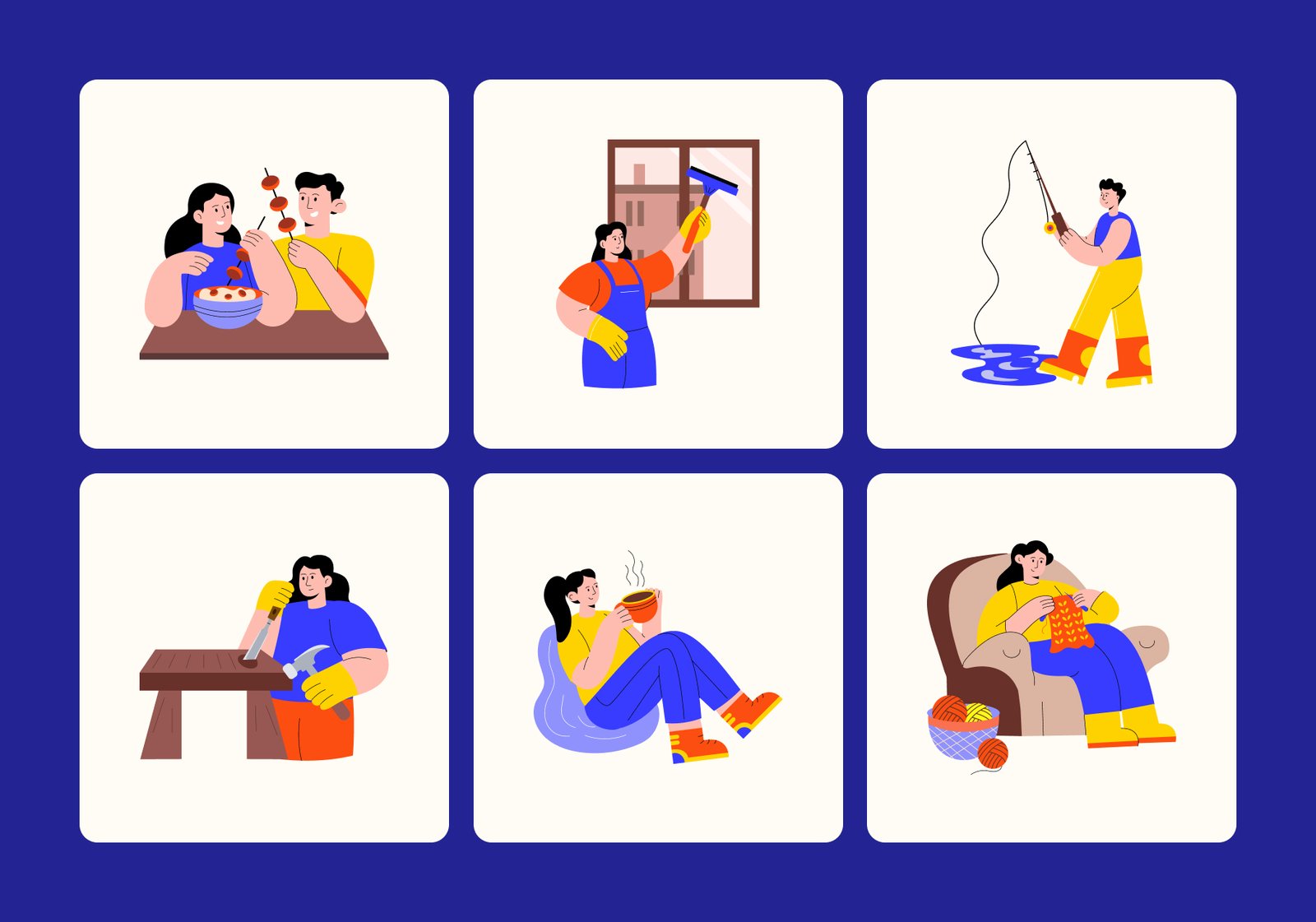 Colorful Life Illustration Bundle
