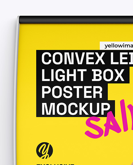 Convex LED Light Box Poster Mockup