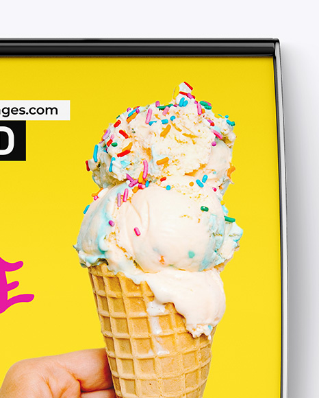 Convex LED Light Box Poster Mockup