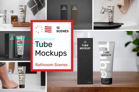 Cosmetic Tube Packaging Mockups - Product Mockups