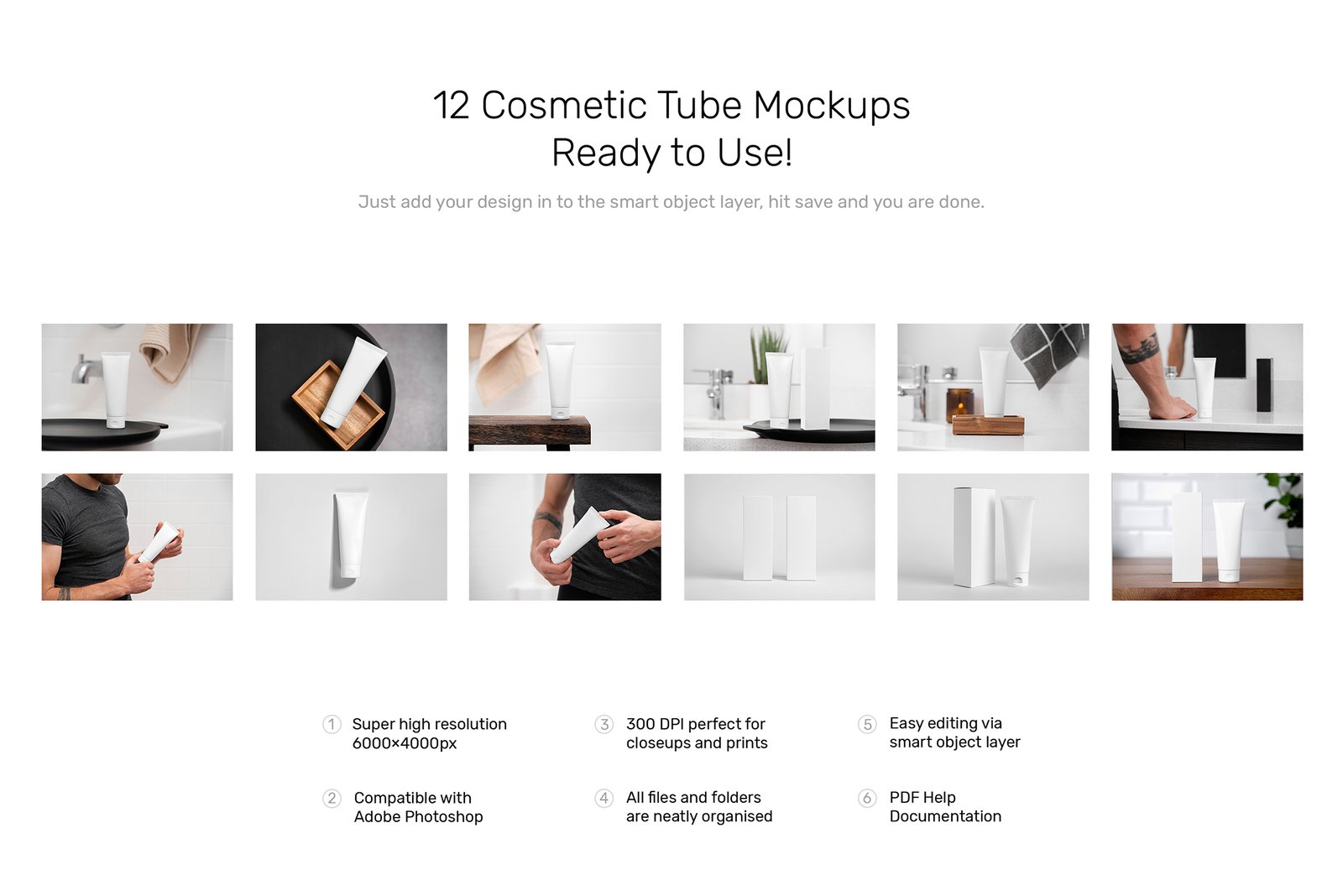 Cosmetic Tube Packaging Mockups