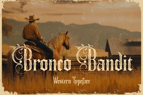 Bronco Bandit - Wild West Typeface - Sharp font