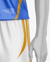 Full Soccer Kit w/ Mannequin Mockup - Half Side View