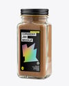 Square Glass Jar with Grounded Coriander Mockup