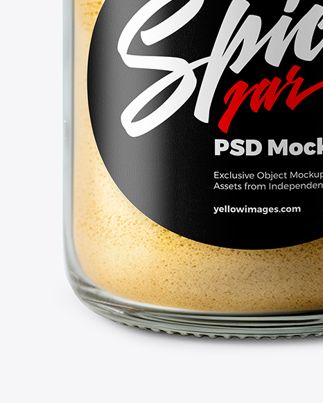 Glass Jar with Ground Ginger Mockup