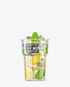 Clear Plastic Cup with Lemonade Mockup