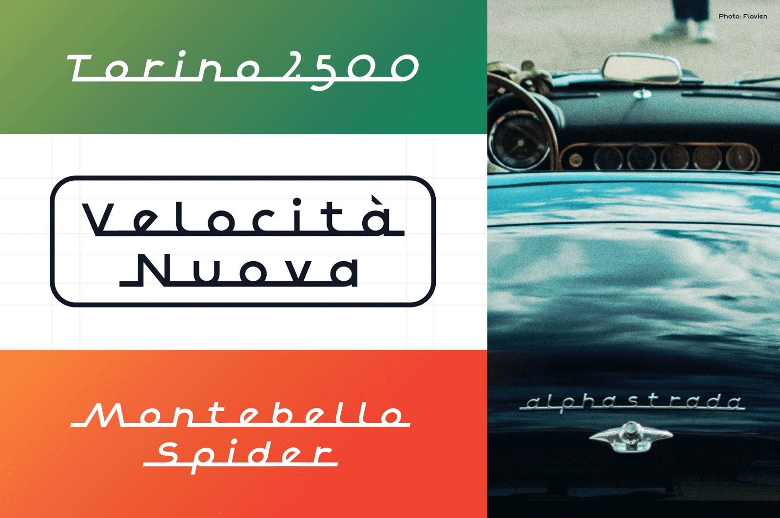 Alpha Strada: Luxury Type Inspired by Vintage Car Emblems