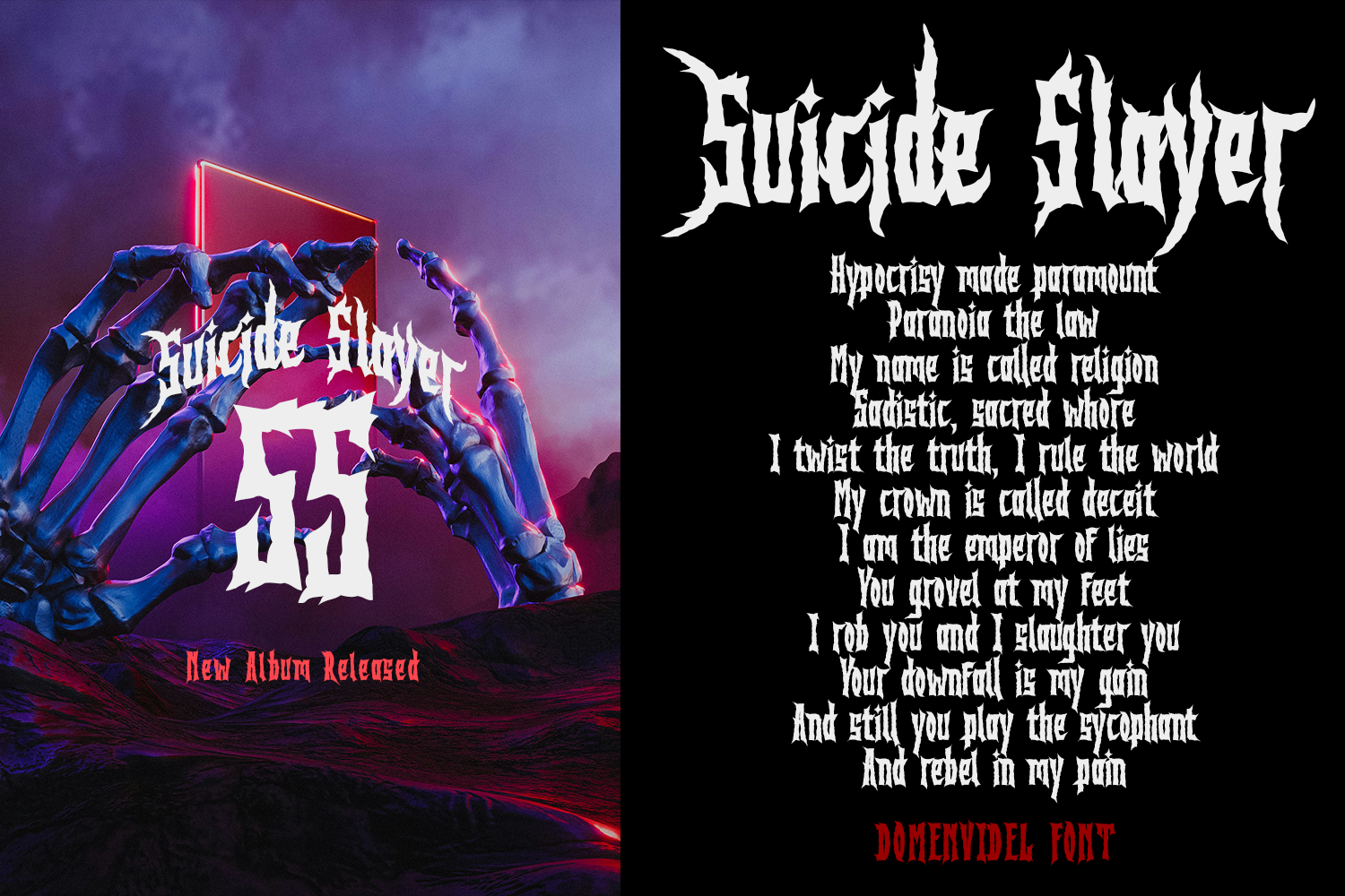 Domenvidel Blackmetal Font