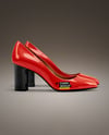 Pair of Block Heel Pumps Mockup