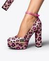 Platform Heels on Woman's Legs Mockup