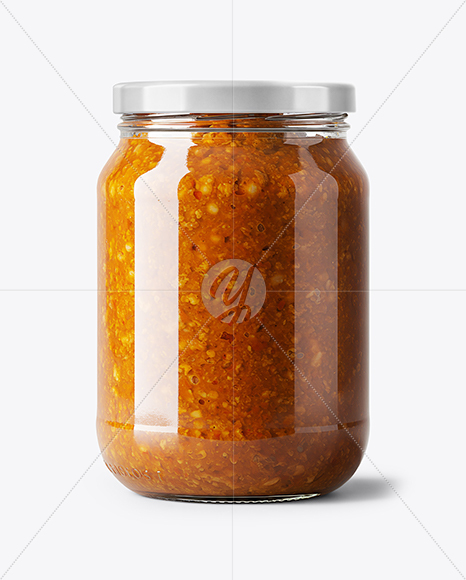 Glass Jar with Meat Ragu Mockup