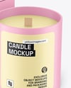Candle with Box Mockup