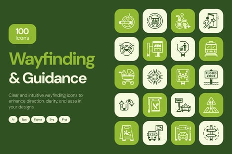 Wayfinding and Guidance Icons