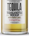 Golden Tequila Bottle Mockup