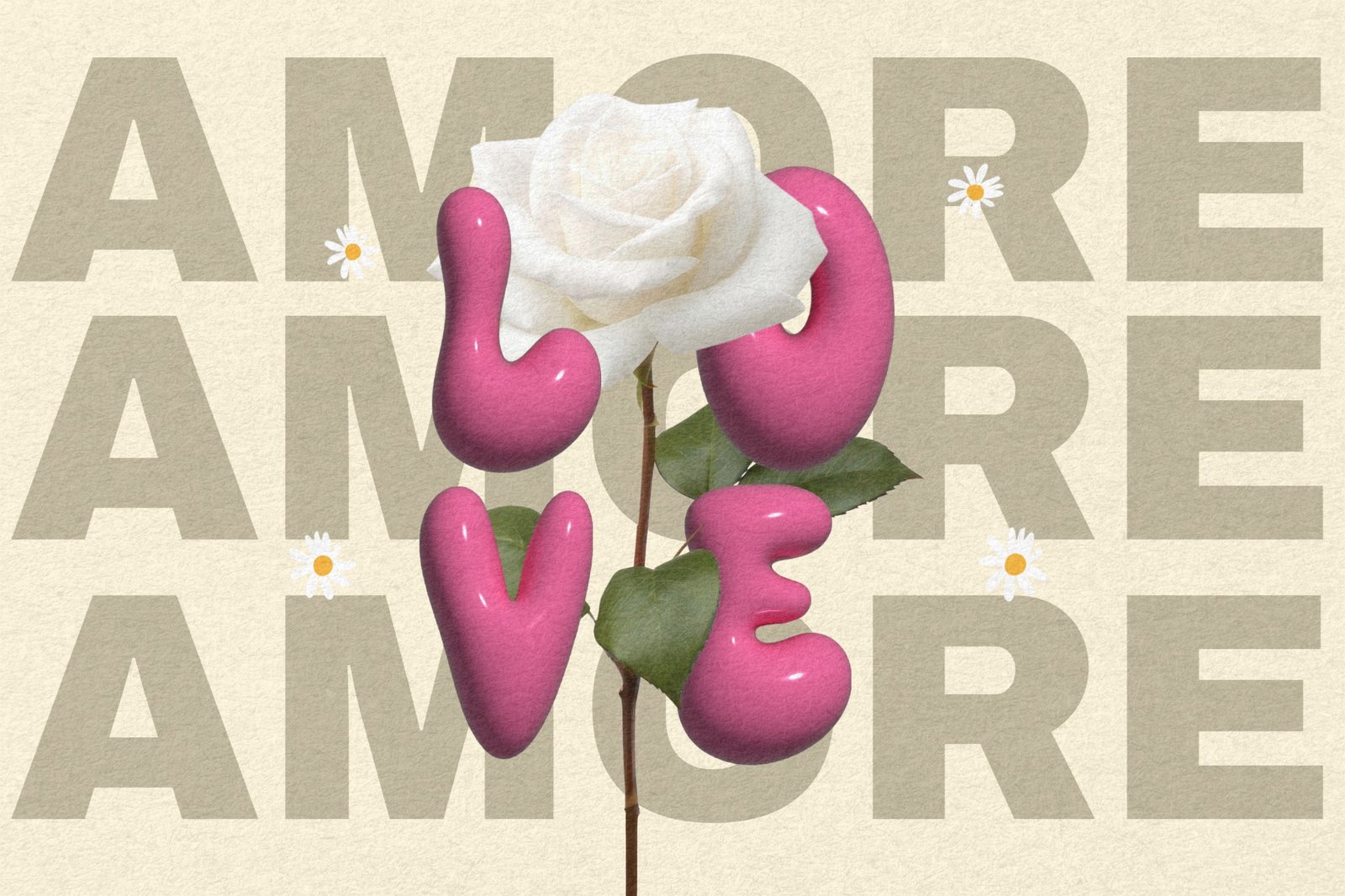 Amore Valentine: Unique 3D SVG Font for Romantic Designs