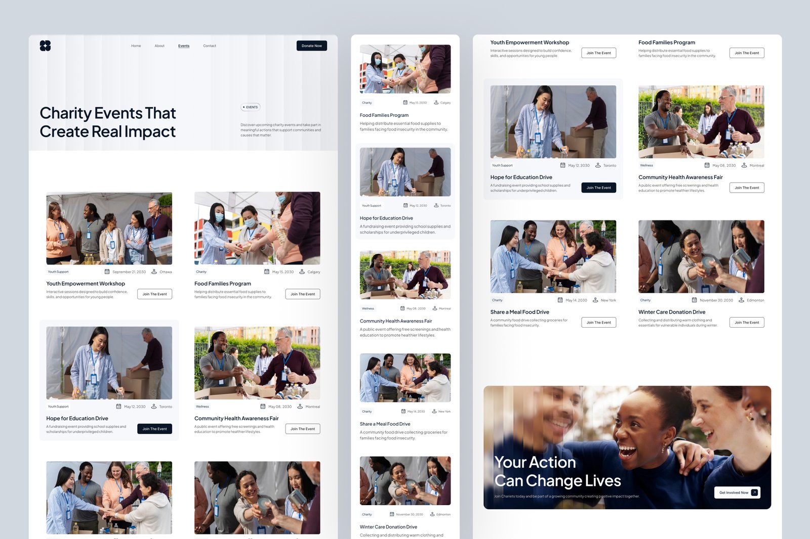 Chariets - Non-Profit Charity Website UI Figma Template