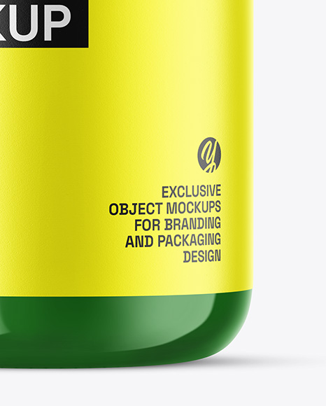 Glossy Plastic Pill Jar Mockup