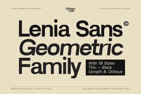 Lenia Sans Font - Graphic Design Assets