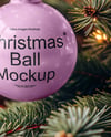 Glossy Christmas Ball Mockup