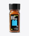 Square Glass Jar with Cayenne Pepper Mockup