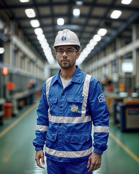 Man Wearing a Working Overalls Mockup