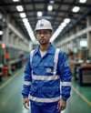 Man Wearing a Working Overalls Mockup
