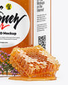 Clear Glass Jar with Heather Honey Mockup